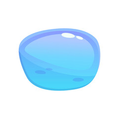 Game water Button UI. Aqua Blue Button kit element. Vector Cartoon Illustration. Game ui for app and menu.