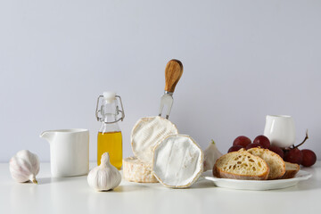 Concept of delicious French food - Camembert cheese