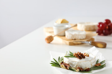 Concept of delicious French food - Camembert cheese