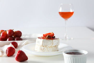 Concept of delicious French food - Camembert cheese