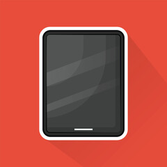 Illustration Vector of Red Tab Front in Flat Design