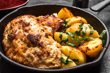 Wiener Schnitzel and potatoes