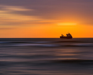 sunset on the sea