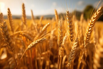 Obraz premium Field of wheat in the sun