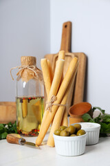 Concept of different world cuisine - Italian food and cuisine