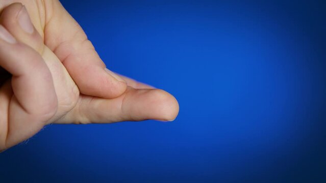 Hard massage of middle fingertip to enhance of blood stream for home testing