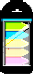 empty note sticker game pixel art retro vector. bit empty note sticker. old vintage illustration