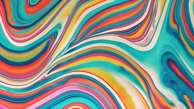 Abstract Painting Rainbow Marble Agate Wallpaper | AI Generated