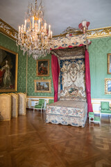Apartment of the Dauphin. Decorated interior with historical furniture and architectural details of...