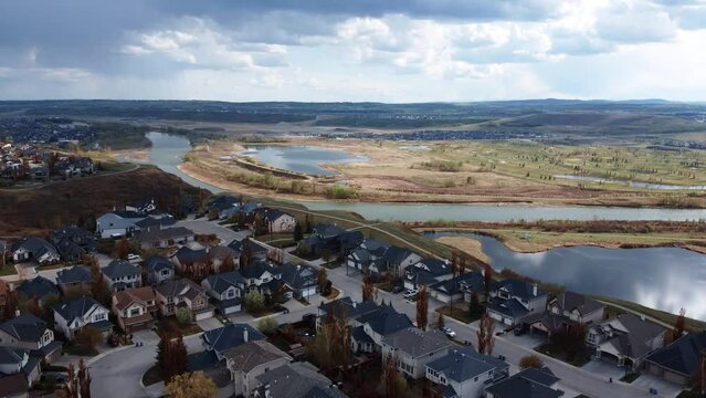 Urban Exploration: Aerial Tour of Communities and Houses with Drone
