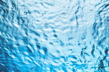 Surface Texture Of Light Blue Water On White Background. Generative AI