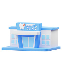 Dental Clinic Building 3D Icon