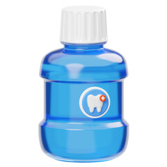 Mouthwash Bottle Product 3D Icon