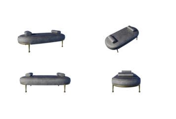 Set of Sofa isolated on white background. 3d render.