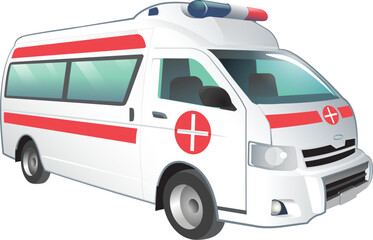 illustration of ambulance car
