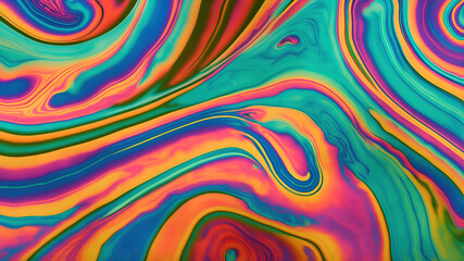 Abstract Painting Rainbow Marble Agate Wallpaper | AI Generated