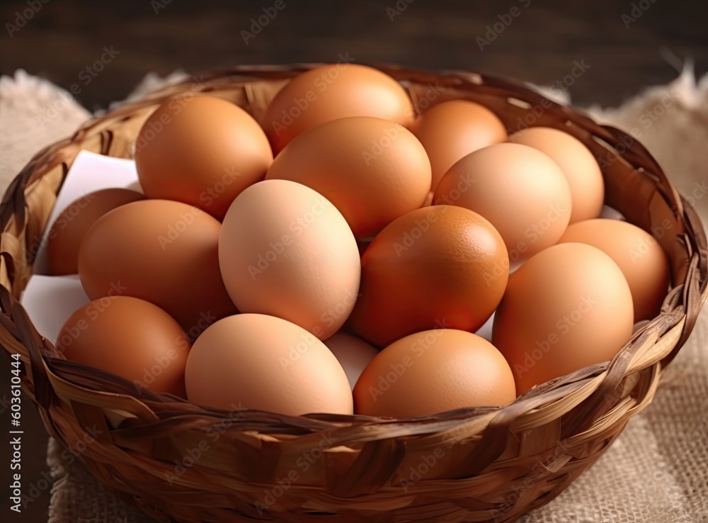 Poster easter in a rustic, natural style. eggs in a nest of branches on burlap on an old wooden background.