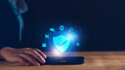 Network security system. Personal Data information on Tablet. Information and cyber security...