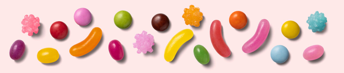 カラフルなお菓子の背景テクスチャー