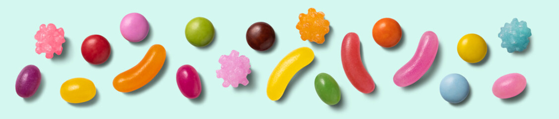 カラフルなお菓子の背景テクスチャー
