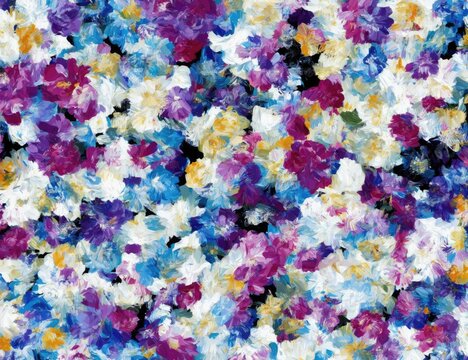 Flowers abstract illustration. Created by a stable diffusion neural network. © homeworlds