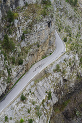 Road leading towards mountains