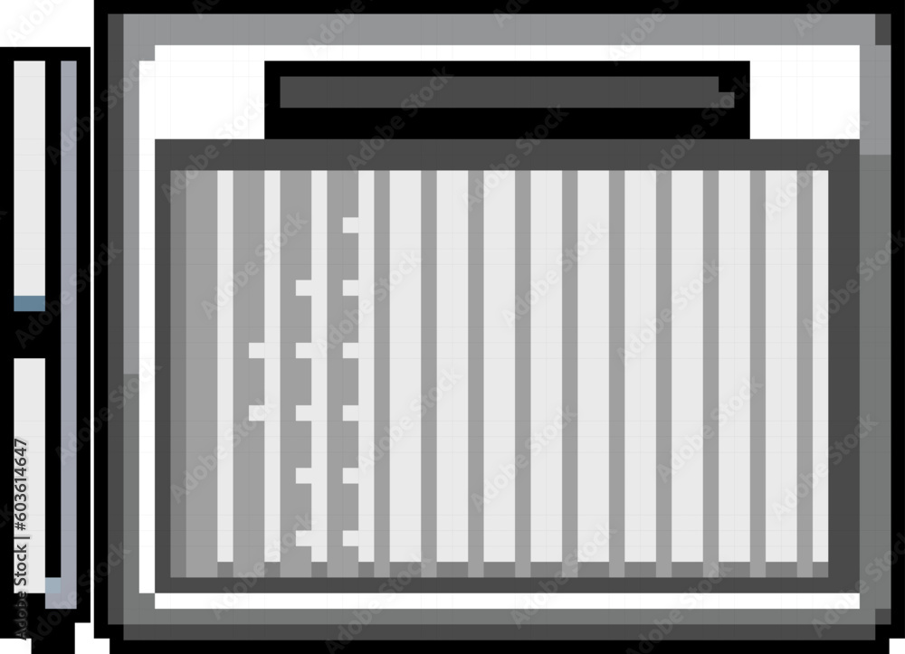Aufkleber digital pen display game pixel art retro vector. bit tablet technology, computer graphic digital pen