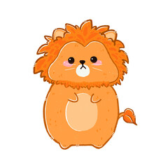 cartoon lion cub