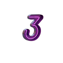 Naklejka premium Retro Script Neon 3D Alphabet or PNG Letters