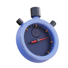 3d illustration stopwatch