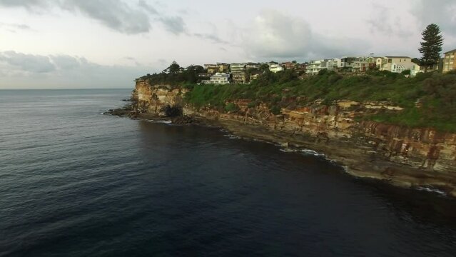 slow drone past Dee Why Cliffs, NSW