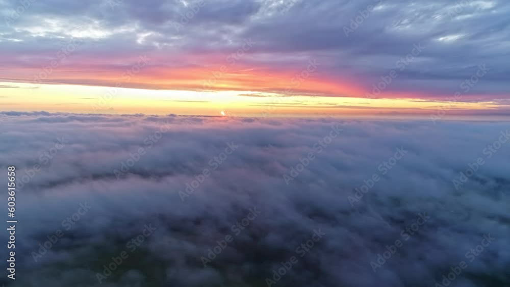 Poster capturing the sky's hidden mysteries with a thick layer of clouds provides a different perspective o