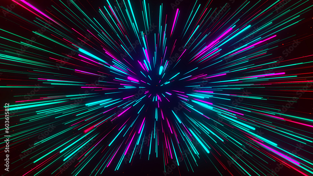 Aufkleber abstract geometric background of radial lines. dataflow tunnel. explosive star. movement effect. glo