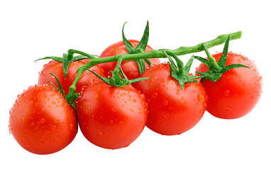 tomato cherry isolated on white background, full depth of field