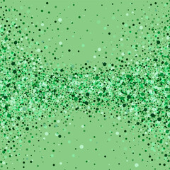 Green vector dots, confetti on green background, design element