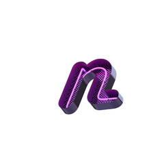 Retro Script Neon 3D Alphabet or PNG Letters