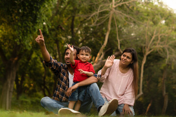 Indian Family in the park 