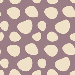 Abstract seamless pattern with Brown spots. Vector doodle illustration on white background. spots for fabrics, textiles, and ect.