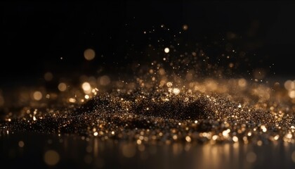 Gold nugget grains background. Many gold. Generative AI