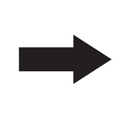 Arrow icon vector. Right or next directional arrow for ui design.