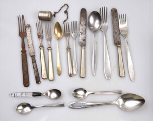 old set of cutlery