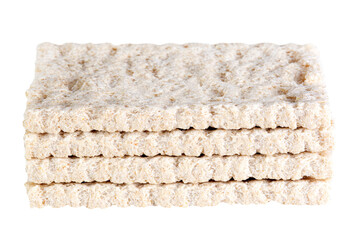 Heap of crispbreads isolated on transparent background.