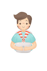 Man with Workspace .