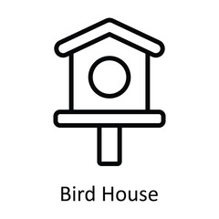 Bird House  vector    outline Icon Design illustration. Agriculture  Symbol on White background EPS 10 File