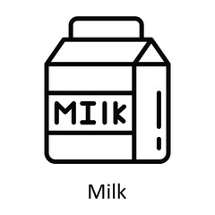 Milk  vector    outline Icon Design illustration. Agriculture  Symbol on White background EPS 10 File