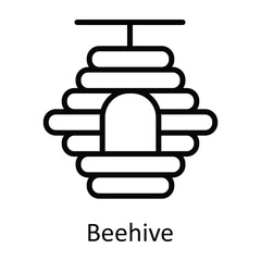Beehive vector    outline Icon Design illustration. Agriculture  Symbol on White background EPS 10 File