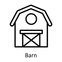 Barn vector    outline Icon Design illustration. Agriculture  Symbol on White background EPS 10 File