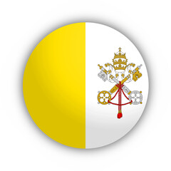 Flaga Watykanu Przycisk - obrazy, fototapety, plakaty