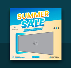 Dynamic Fashion Sale Social Media post Template Design. Suitable web Banner and web internet ads. Editable Vector illustration with photo college