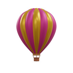 Fototapeta premium 3D rendering hot air balloon isolated.